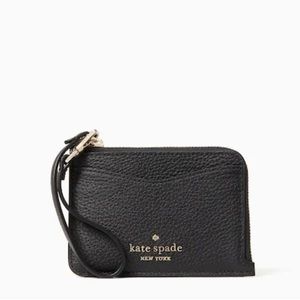 KATE SPADE Leather keychain wristlet wallet with ID card slot